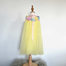 Load image into Gallery viewer, 4-5 year yellow dress with whimsical applique
