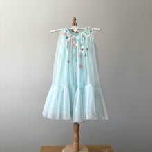 Load image into Gallery viewer, 5-6 year light blue dress with whimsical applique
