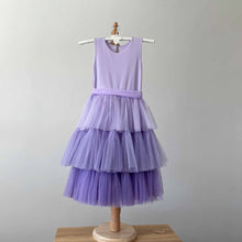 Load image into Gallery viewer, 6-7-8 year ombre purple girls dress
