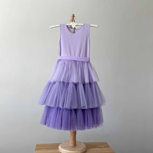 6-7-8 year ombre purple girls dress